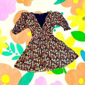 Super Cute Zara Woman Multicolored Floral Print Dress.🟣🟡🟢🟠🔴